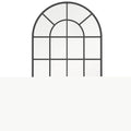 Modern Arch Window Wall Mirror for Living Room Bedroom, 110x62cm, Black