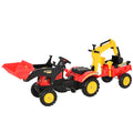 Pedal Powered Tractor Ride-On Car - Bucket Steering Wheel - Ages 3-6
