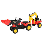 Pedal Powered Tractor Ride-On Car - Bucket Steering Wheel - Ages 3-6