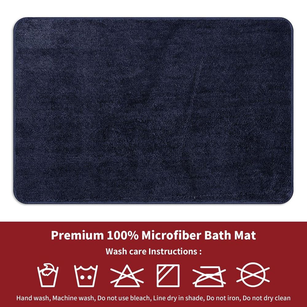 Navy Bath Mat: Ultra Soft & Comfortable, 50x80cm