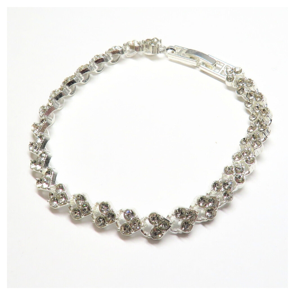 Diamante Heart Tennis Bracelet - Ideal Birthday or Christmas Gift