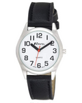 Womens Super Bold Easy Read Dial Silver Polished Round Case Watch