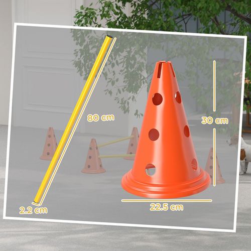 Dog Agility Equipment Set, 3 PCS Adjustable Height Jumping Obstacles