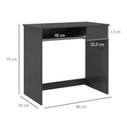 Compact Computer Table, Grey: Space-Saving, Durable, Stylish - Ideal for Study, Office, or Bedroom