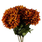 6-Pack Orange XL Chrysanthemums - 75cm Silk Flower Arrangements