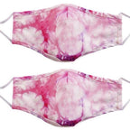 Termin8 Tie-Dye Pink Face Mask - Adult-Three Layer Lightweight-Reusable" (80 characters)