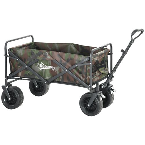 Foldable Garden Cart, Outdoor Utility Wagon with Carry Bag, Camouflage