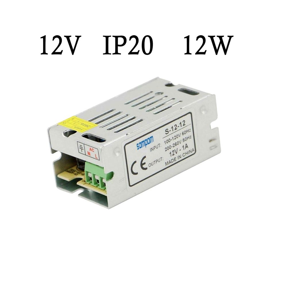 DC12V IP20 Indoor LED Driver Power Supply Transformer 12W