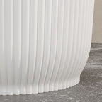 Set of 2 Round Plant Pots Outdoor 22cm for Garden, White