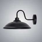 Elegant Black Wall Light Fixture, Vintage Wall Sconce, E27 Base, Dimmable, Hemisphere Shape Shade