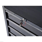 Steel 5-Drawer Tool Storage Cabinet Lockable w/ Wheels Handle 2 Keys Garage