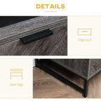 Nightstand with Drawer & Shelf - End Table for Living Room & Bedroom - Design