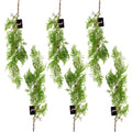 100cm Dark Green Artificial Hanging Fern - Pack of 6