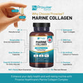 Marine Collagen with Hyaluronic Acid 1100mg | 90 Collagen Capsules High Strength for Women & Men | Vitamins C, E, B2, Biotin, Copper, Zinc & Iodine | Collagen Supplements Made in The UK