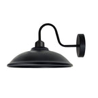 Elegant Black Wall Light Fixture, Vintage Wall Sconce, E27 Base, Dimmable, Hemisphere Shape Shade