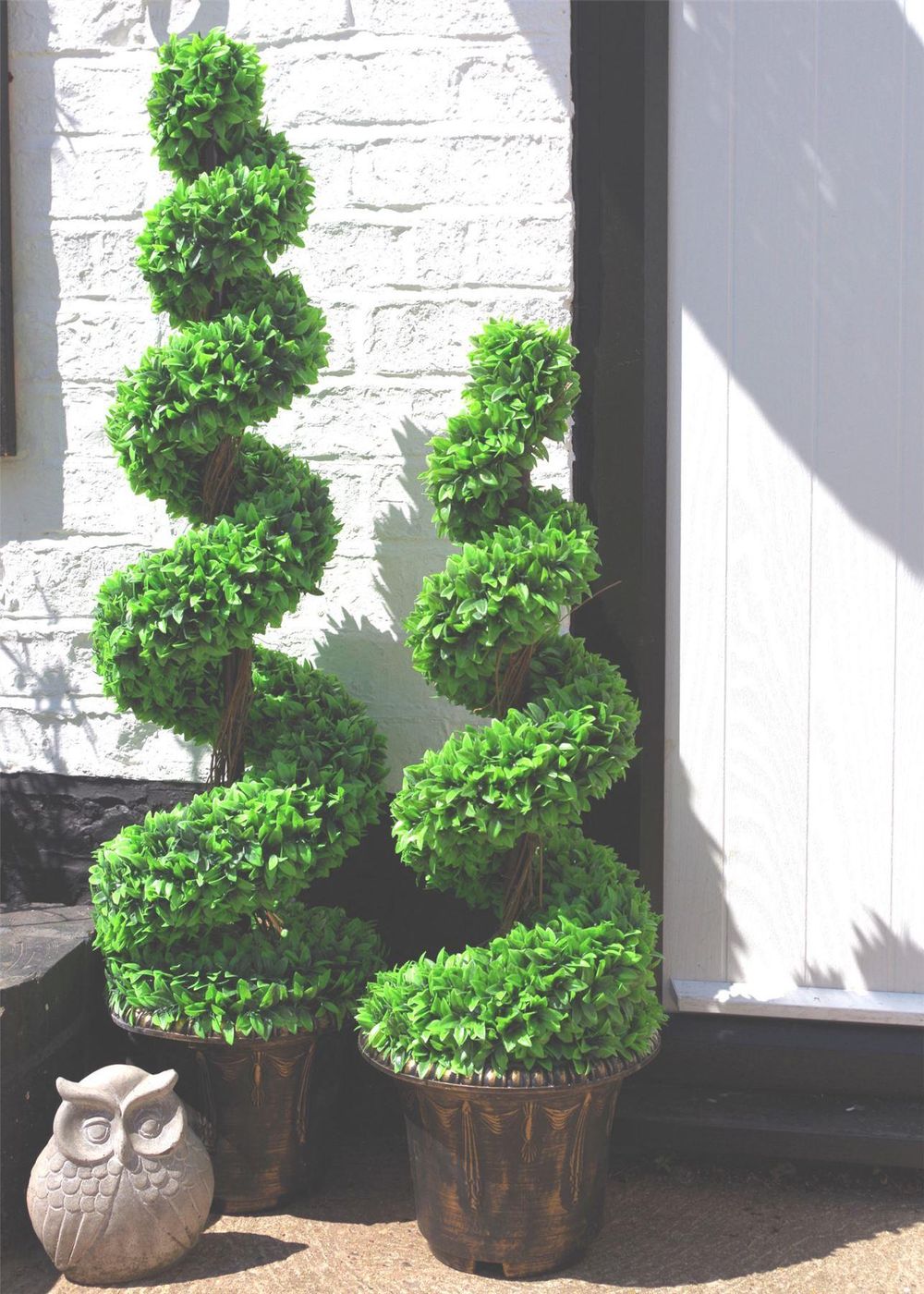 Green Boxwood Spiral Tree - 90cm - Decorative Planter - Indoor/Outdoor Use