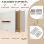Chest of Drawers with 9 Drawers, Boucle Storage Organiser, Cream