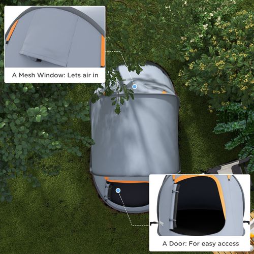 Pop up Camping Tent for 2 Man, 2000mm Waterproof with Carry Bag, Grey