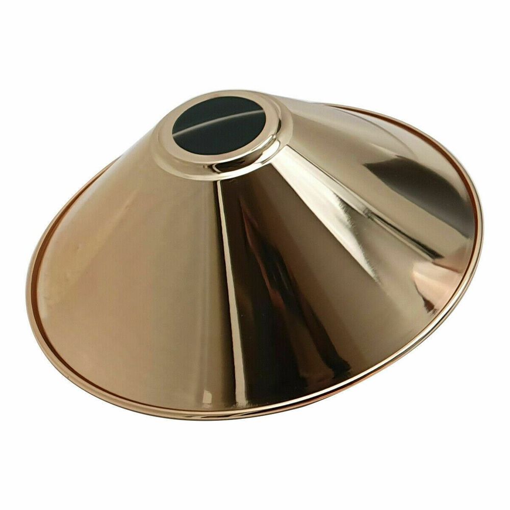 Modern22 x 10cm Cone Light Shades Metal Easy Fit Ceiling Pendant Hanging Lampshade only French Gold