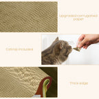 Cat Scratching Board - Cardboard Lounge Sofa with Catnip