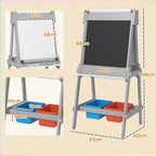 Double Sided Art Easel for Kids with Paper Roll
