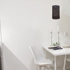 Retro Vintage Rattan Style Lampshade - Easy Fit, 1cm Hole, E27 Base - Barrel Cage Design - for Any Room