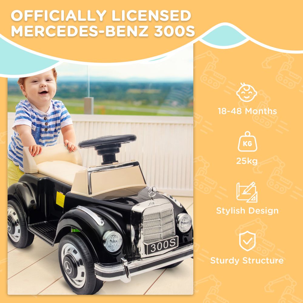 Kids Sliding Car - Licensed Mercedes-Benz 300S - Foot-to-Floor Ride-On