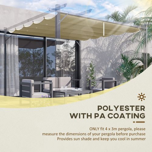 Pergola Shade Cover Replacement Canopy for 4 x 3(m) Pergola, Beige