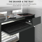 Compact Computer Table, Grey: Space-Saving, Durable, Stylish - Ideal for Study, Office, or Bedroom
