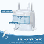 Upright Garment Clothes Steamer, 45s Fast Heat-up, 1.7L Tank White