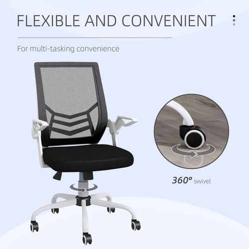 Mesh Swivel Office Chair Task Computer Chair w/ Lumbar Support, Black