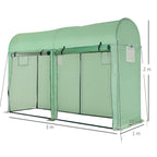 10ft x 3ft Plant Tomato Greenhouse - Double Doors - 4 Windows