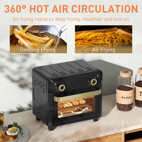 10L Air Fryer Oven, Electric Oven, Grill, Roast, Bake, 1000W