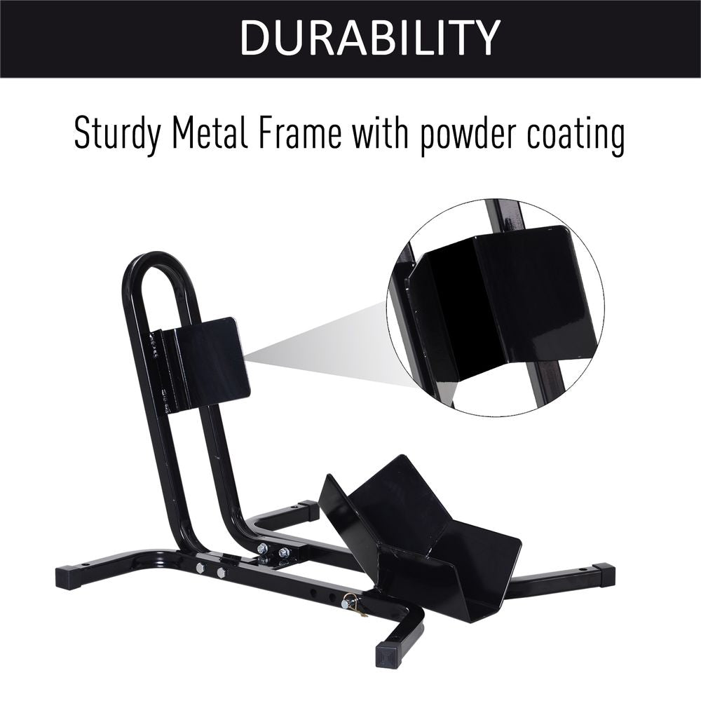 Metal Motorcycle Wheel Chock Holder - Pre-Drilled Holes - Adjustable - 17"-21" Tires - Rubber Caps