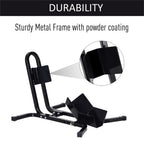 Metal Motorcycle Wheel Chock Holder - Pre-Drilled Holes - Adjustable - 17"-21" Tires - Rubber Caps