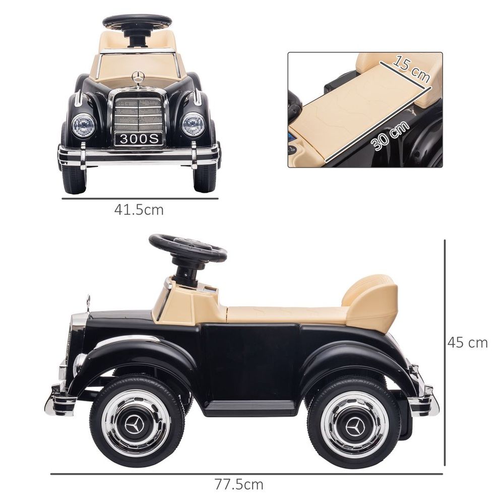 Kids Sliding Car - Licensed Mercedes-Benz 300S - Foot-to-Floor Ride-On