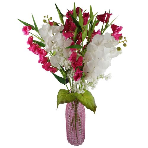 100cm Artificial Phalaenopsis Orchid White Stem