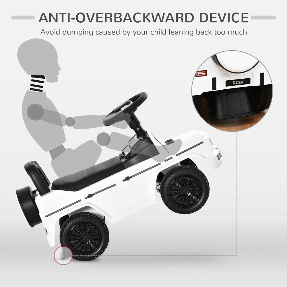 3 in 1 Kids Ride On Car Licensed Foot To Floor Slider Toddler Push Along NO POWER White 12-36 months