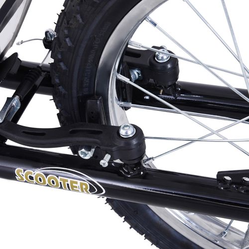 Teen Scooter Children Stunt Scooter 16" Tyres Adjustable Height, Black