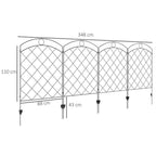 Decorative Garden Fencing: 43in x 11.4ft Steel Edging, & Stylish