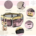 Fabric Pet Dog Cat Puppy Playpen Rabbit Guinea Play Pen in Pink Small L37 x H37cm x D90cm