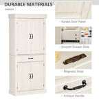 180cm Kitchen Pantry Storage Cabinet Server Food Organizer, White