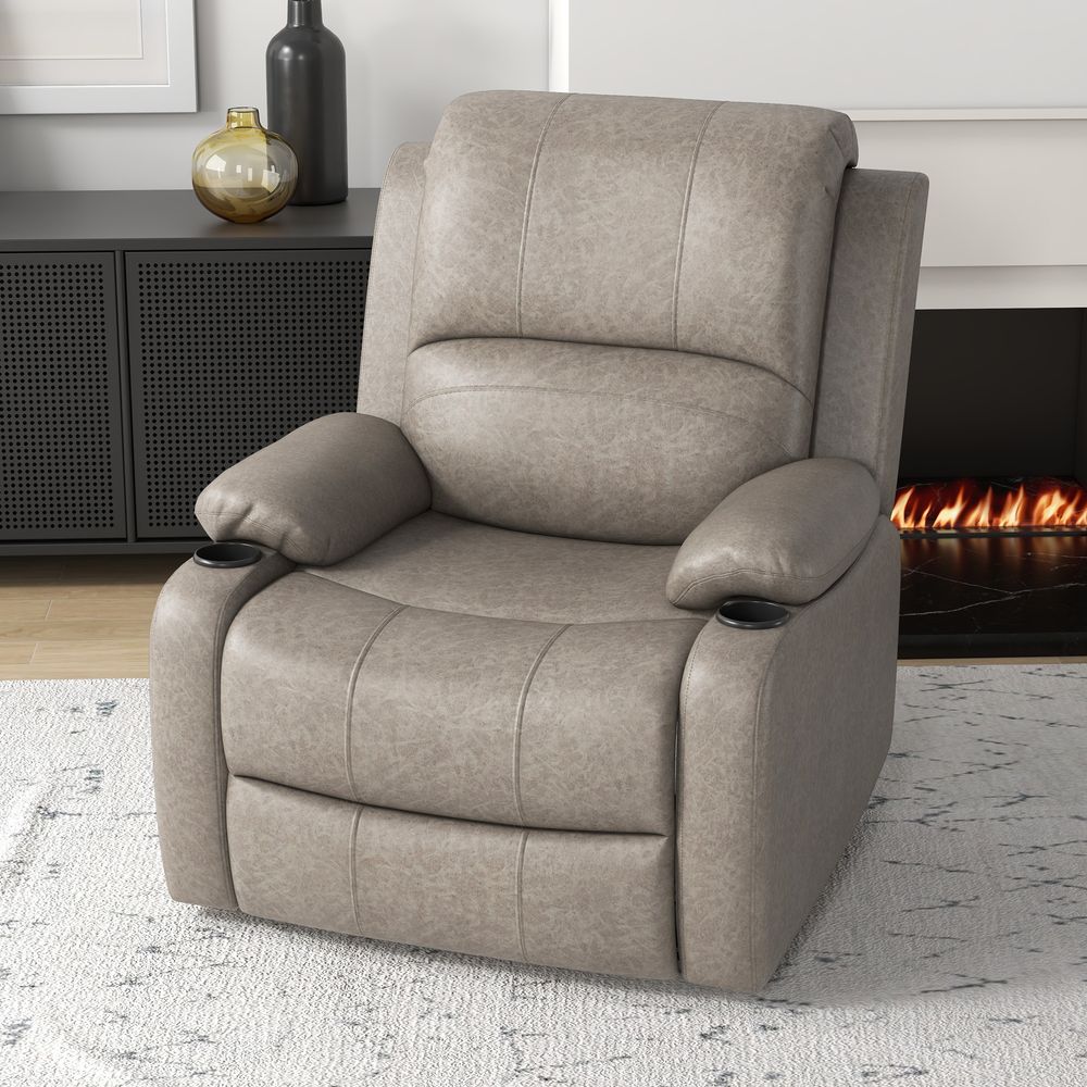 Recliner Armchair - Comfy & Stylish, with Cup Holder