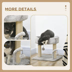 42cm Indoor Cat Tree, Kitty Play Tower w/ Toy Balls Sisal Scratching Post