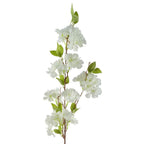 White Artificial Blossom Stems - Pack of 6 - 100cm - Silk Flowers