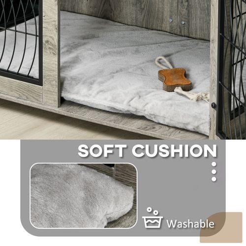 Dog Crate Furniture, 44.5" End Table for Extra Large Dogs w/ Cushion