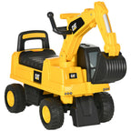 CAT Ride-On Digger w/ Controllable Shovel - Ages 1-3 - Safe & Storage Compartment