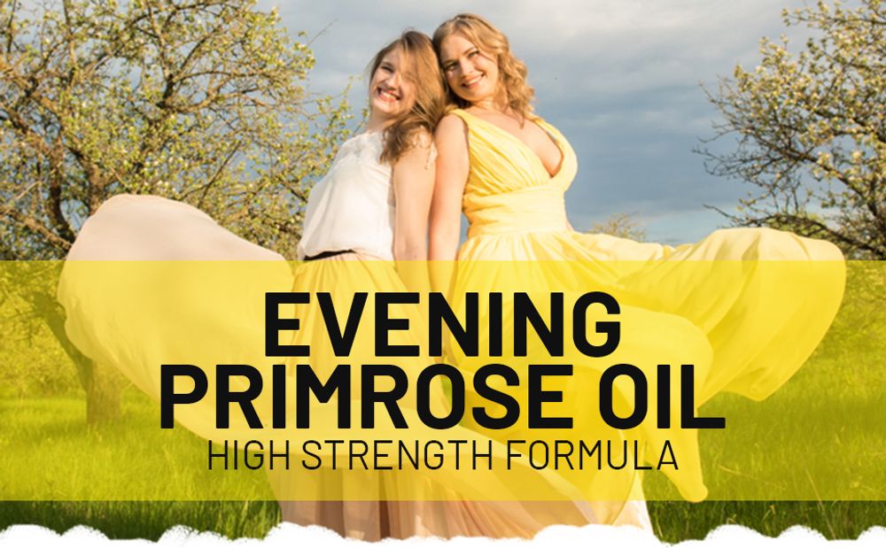 Evening Primrose Oil Softgels - 2000mg with Vitamins E and B6, 60 Vegan Softgels