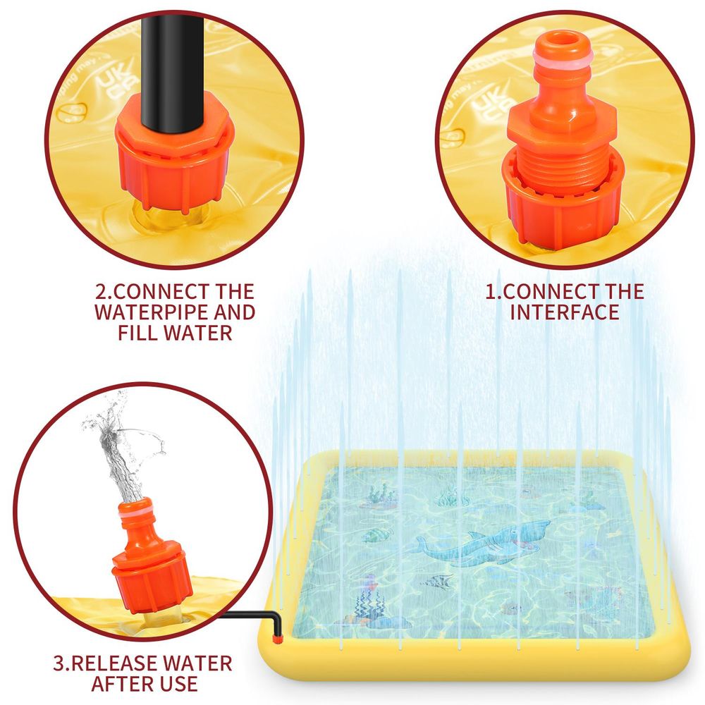 Yellow Square Sprayer - Multipurpose Splash Mat