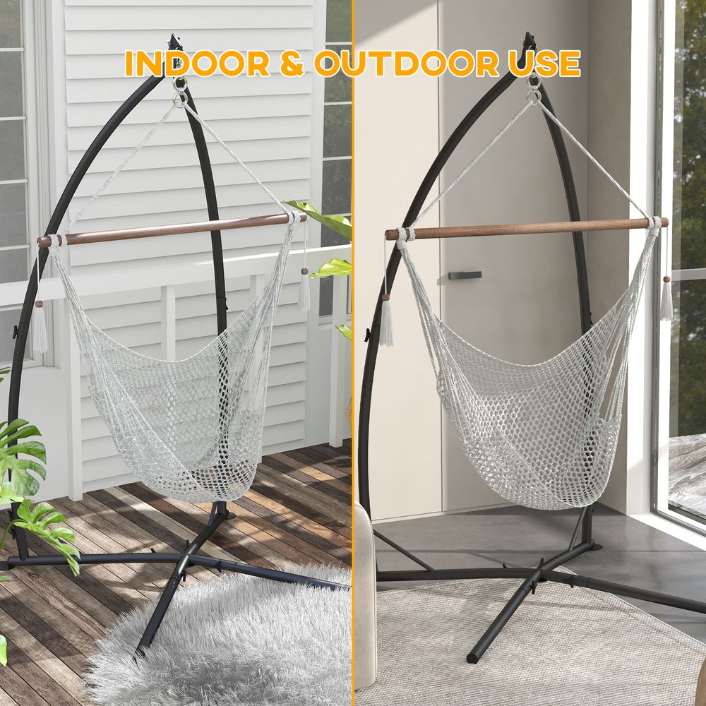 Metal Hammock Chair Stand - Black, Stand Only